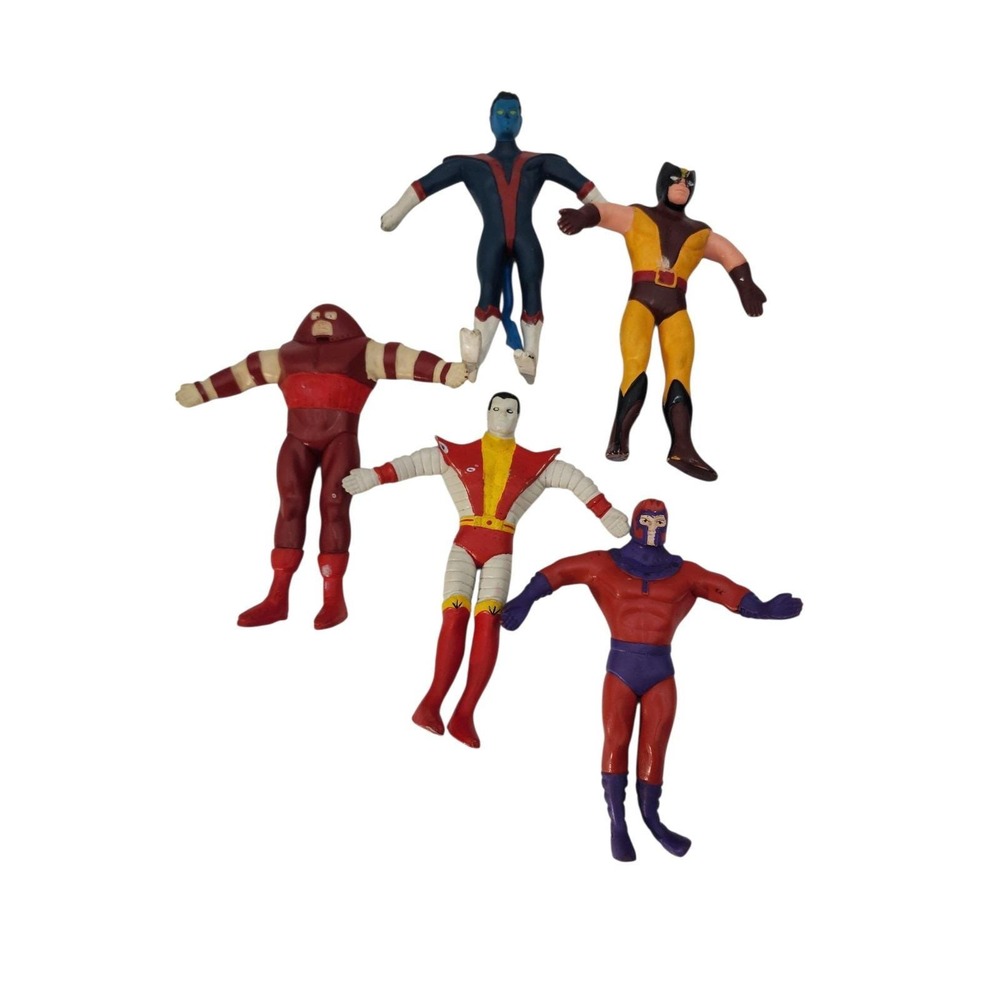 Lot‎ of 5  Vintage Marvel Bend-ems Figures   1991  Lot Collection Action Figures